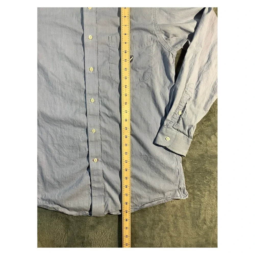 Daniel Cremieux Men's Size M Blue Striped Button Down Dress‎ Shirt Cotton